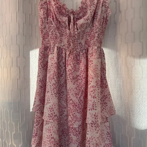 Women’s Floral Pink Shein Mini Dress- Size M - Picture 10 of 11